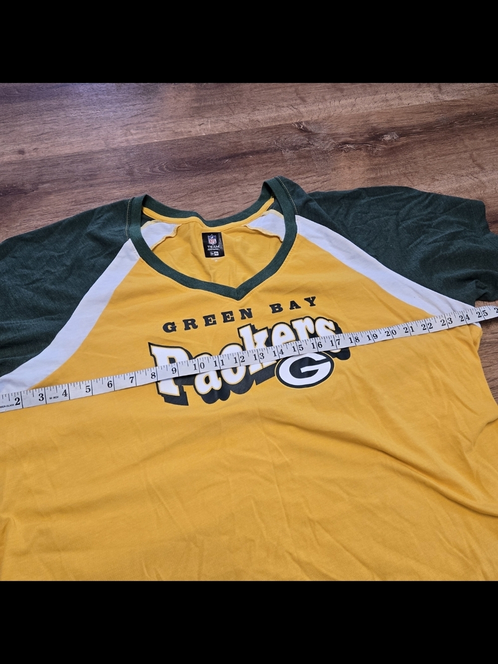 Womens Green Bay Packers Short Sleeve Tee - Gold & Green  Size 2x - Picture 6 of 6